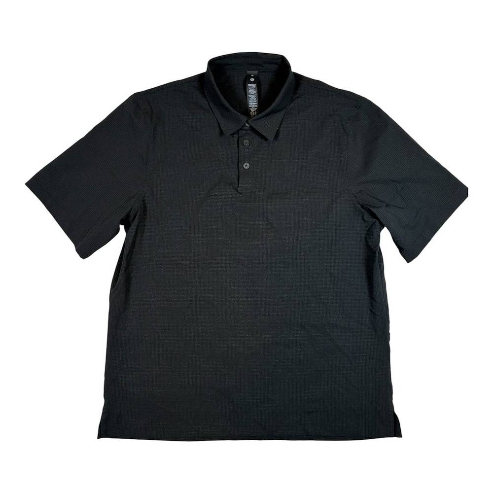 Lululemon Men's M Black Popover Woven Air Polo Airing Easy Breathable Shirt